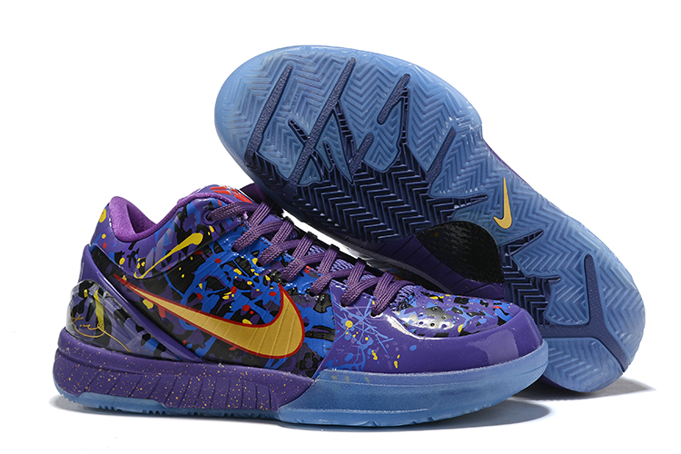 Nike Kobe 4 Purple Blue Gold Shoes